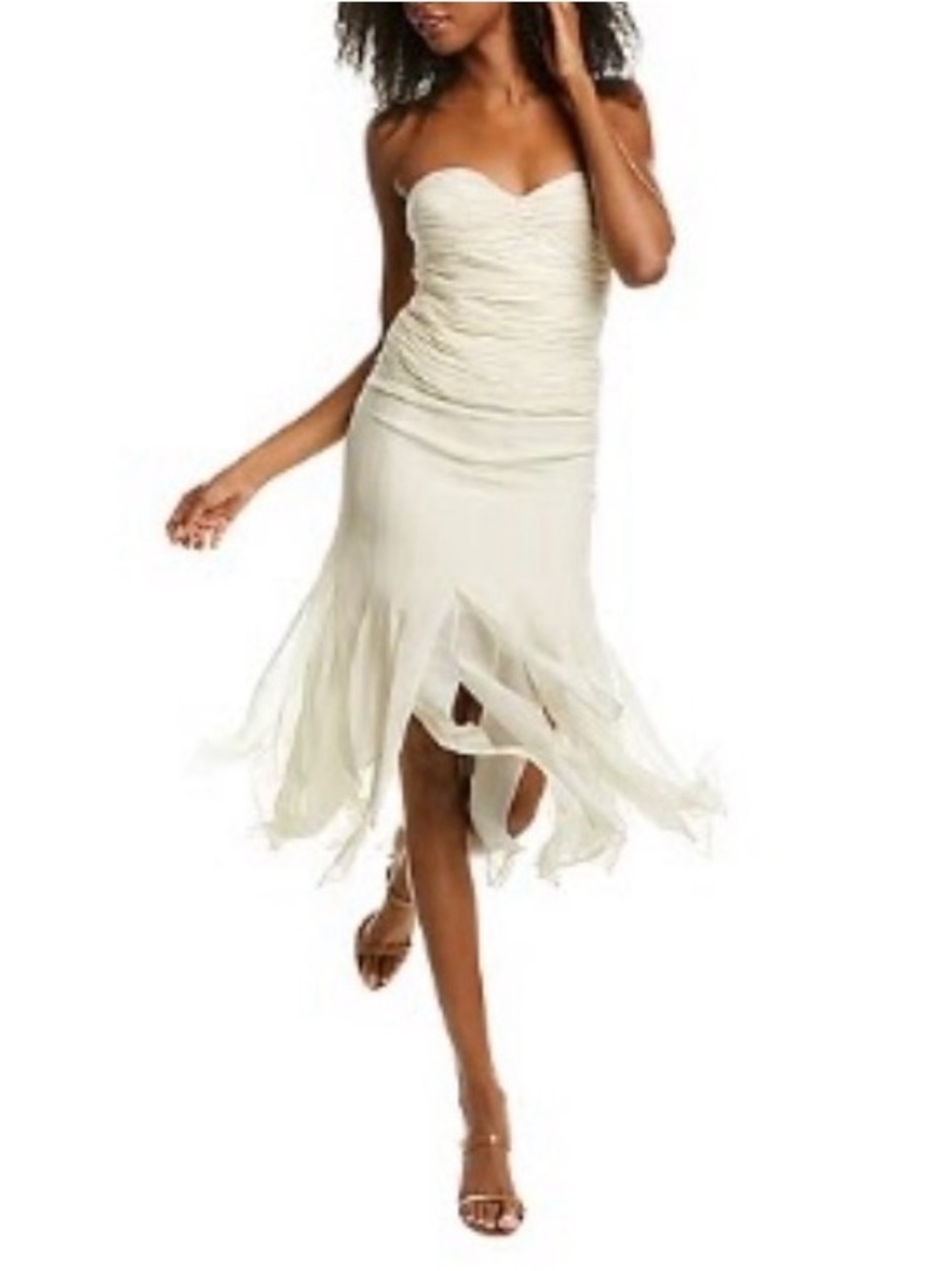 Issue New York Silk Ruched Top & Silk Panel Skirt
